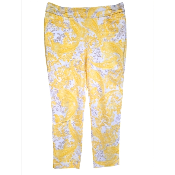 Chico's Brigitte Paisley Pull-on Ankle-Size 1R (US 8) - Picture 1 of 4